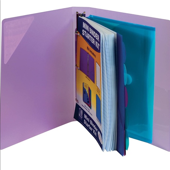 NWT C-Line Mini Binder Starter Kit,Includes Binder, Dividers,Paper, & Pocket - Picture 2 of 3